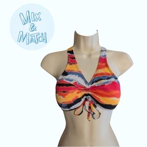 NWOT Colorful Multicolor Tie Back - Lifting Top